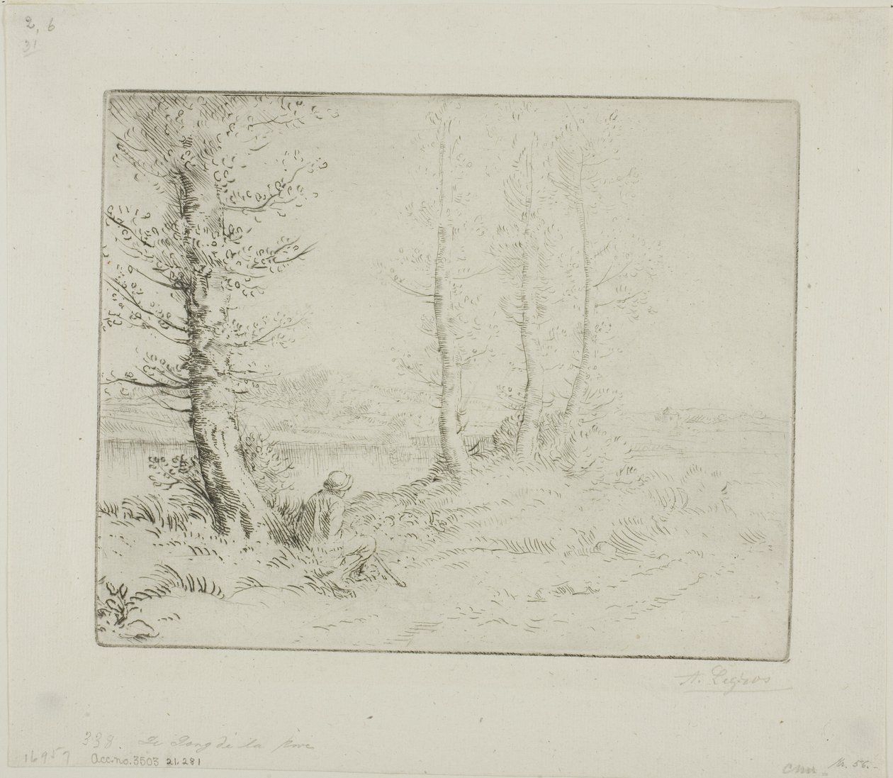 Entlang des Flussufers von Alphonse Legros