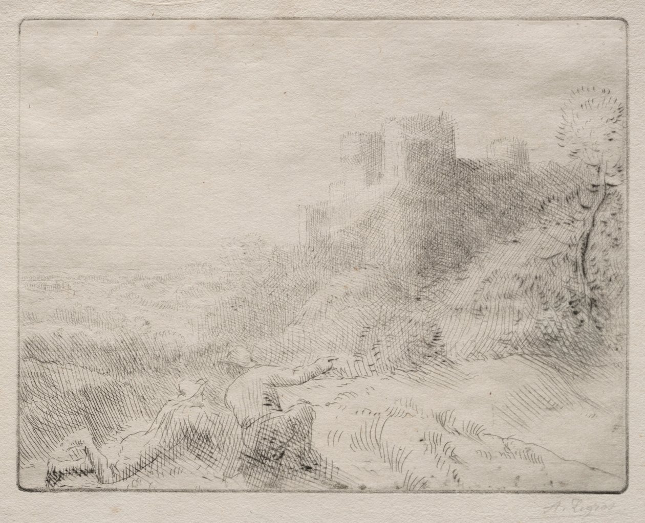 Ein altes Schloss von Alphonse Legros