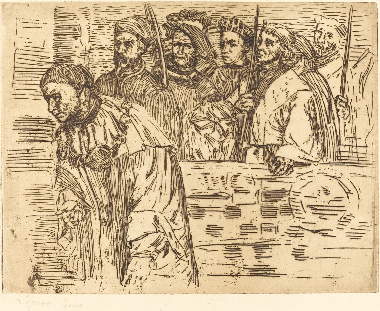 Bogenschützen Les archers, 1862 von Alphonse Legros