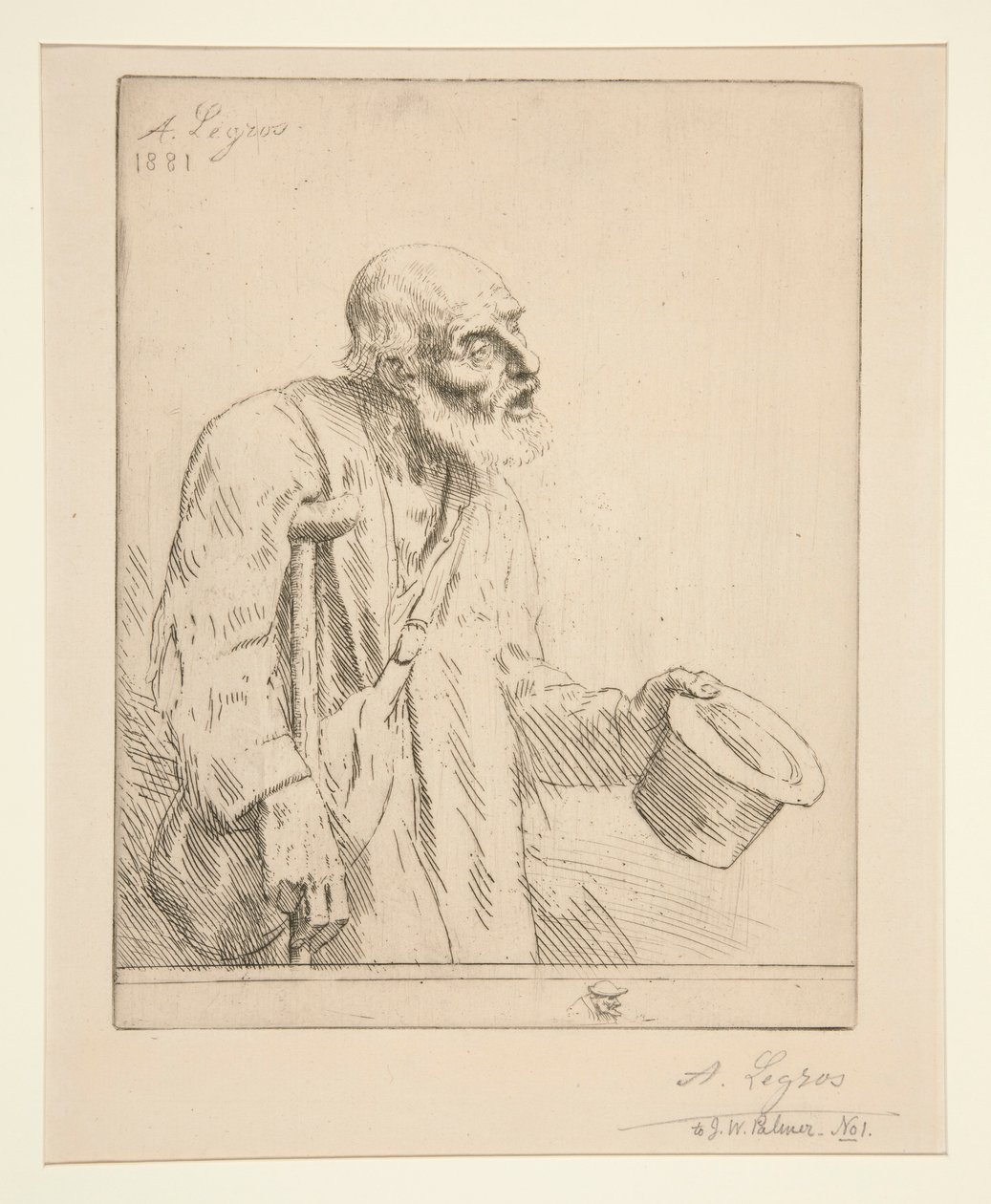 Bettler mit Krücken von Alphonse Legros