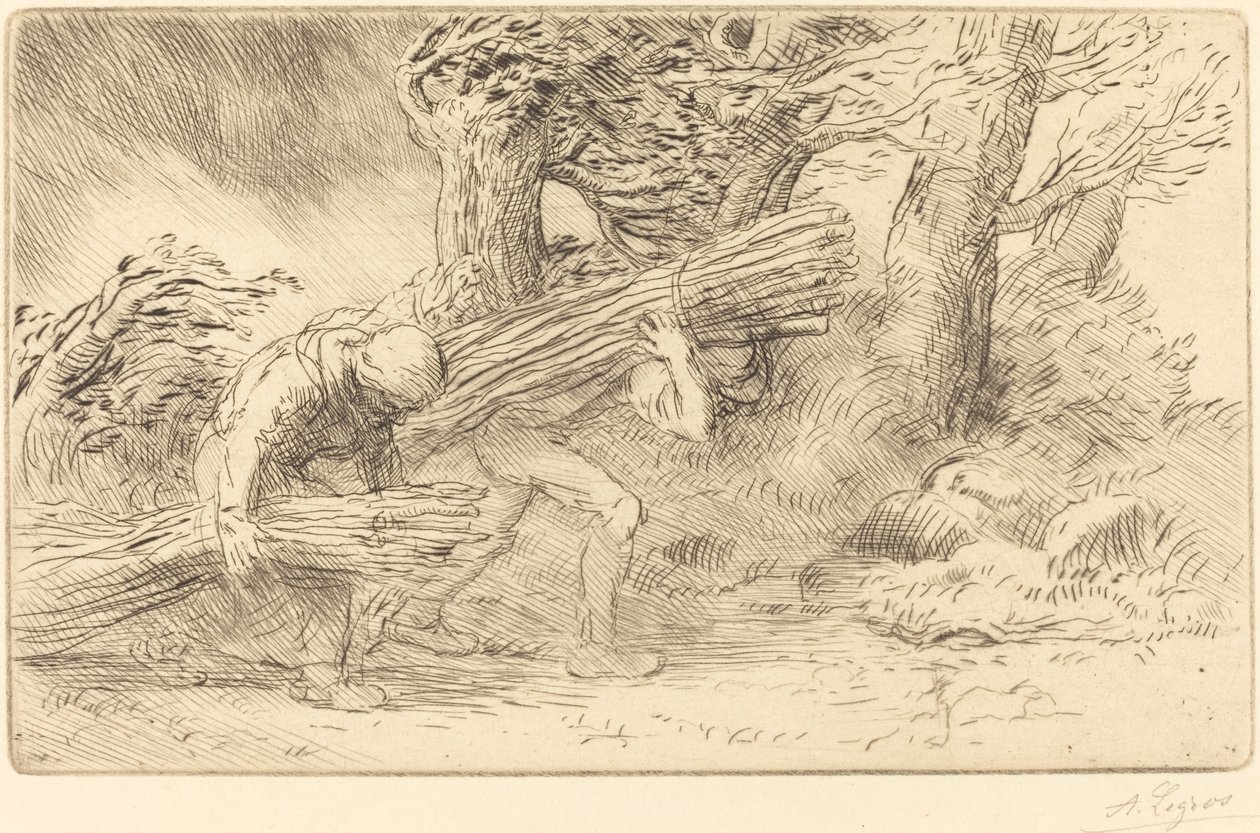 Holzsammler von Alphonse Legros