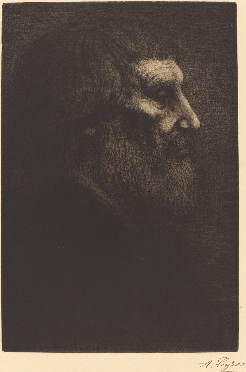 Kopf eines Bettlers Tête de mendiant von Alphonse Legros