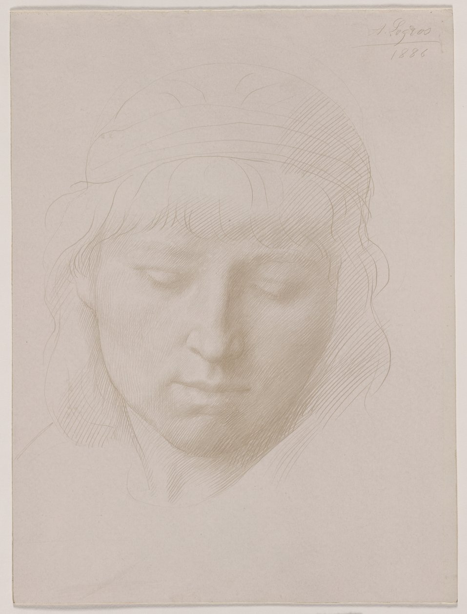 Kopf eines Mannes von Alphonse Legros