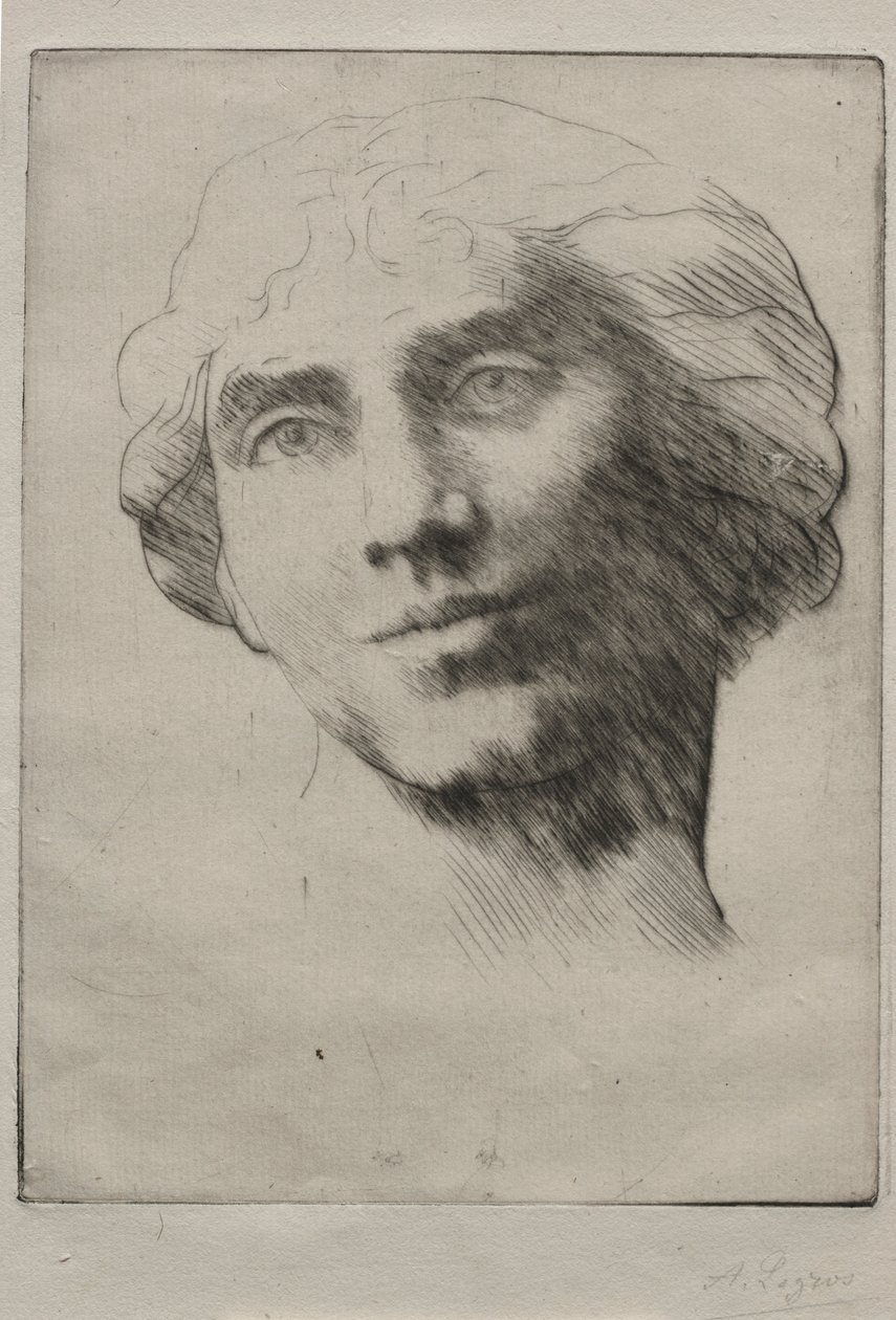 Kopf einer jungen Frau von Alphonse Legros