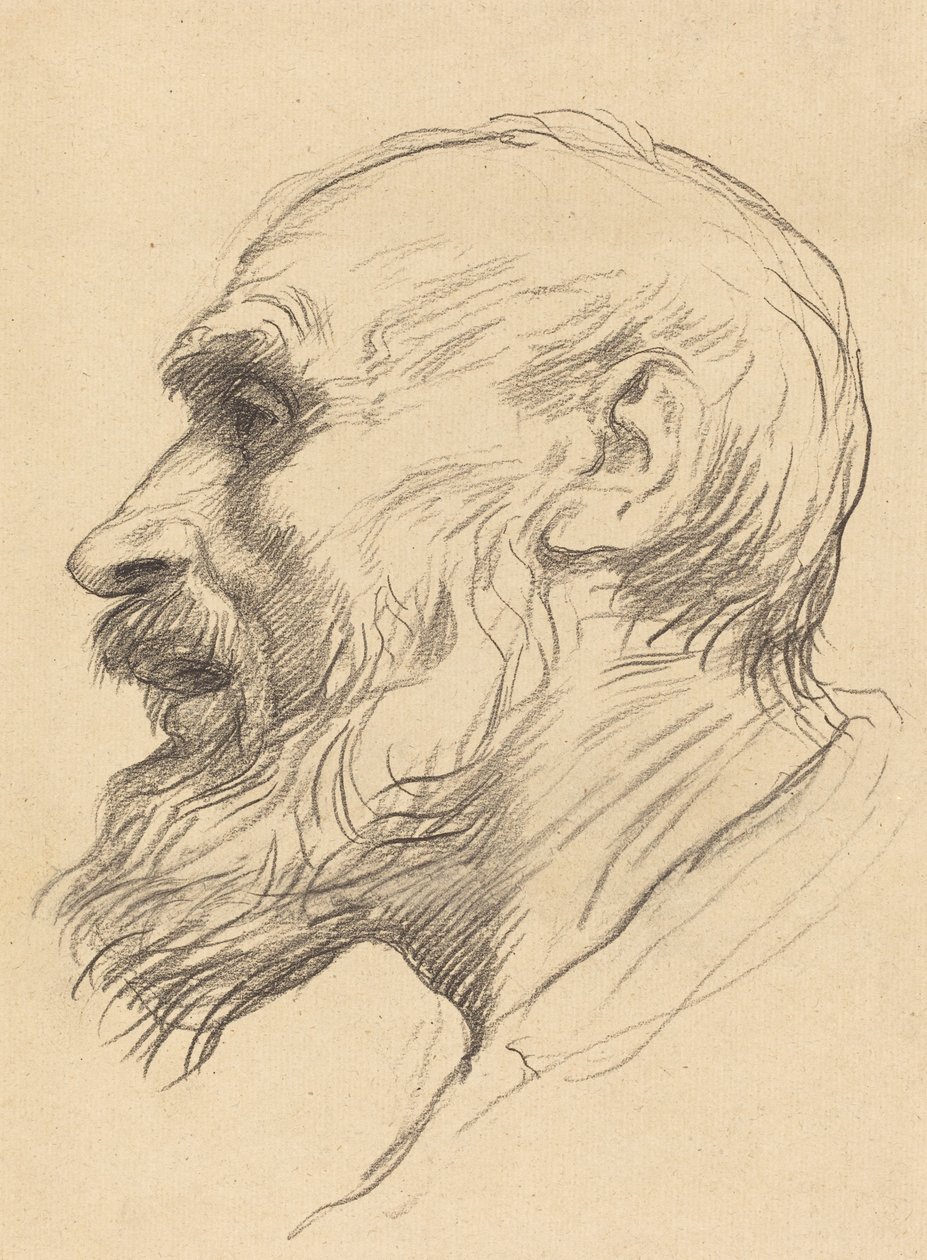 Kopf eines alten Mannes von Alphonse Legros