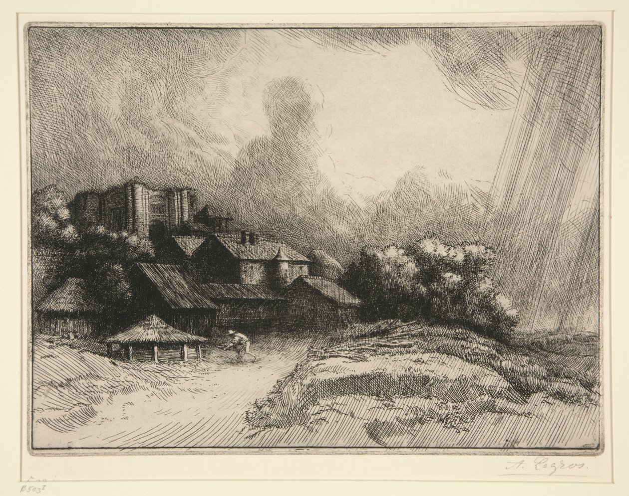 Der Bauernhof von l von Alphonse Legros