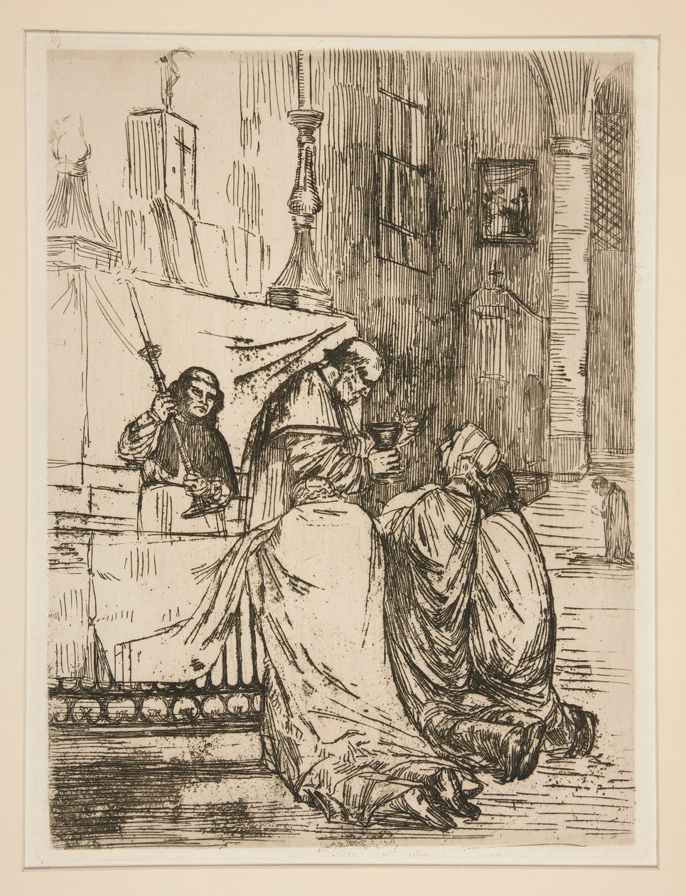 Die Kommunion in l von Alphonse Legros