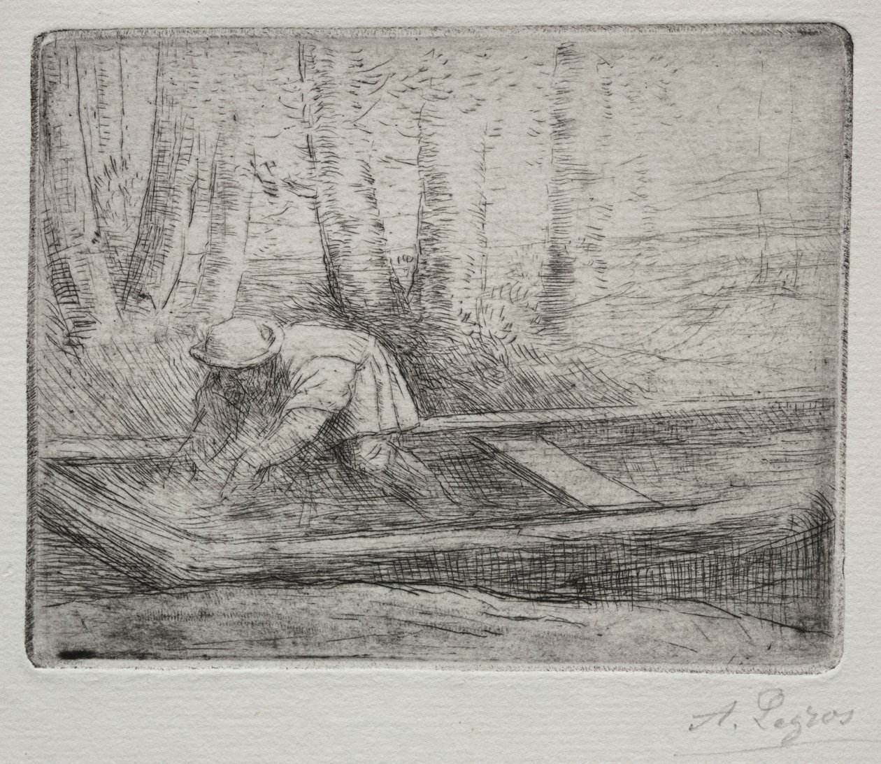 Mann in einem Punt von Alphonse Legros