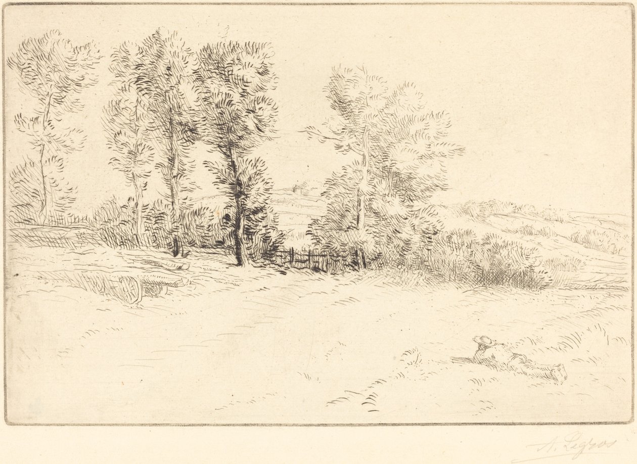 Wiese im Sonnenschein von Alphonse Legros