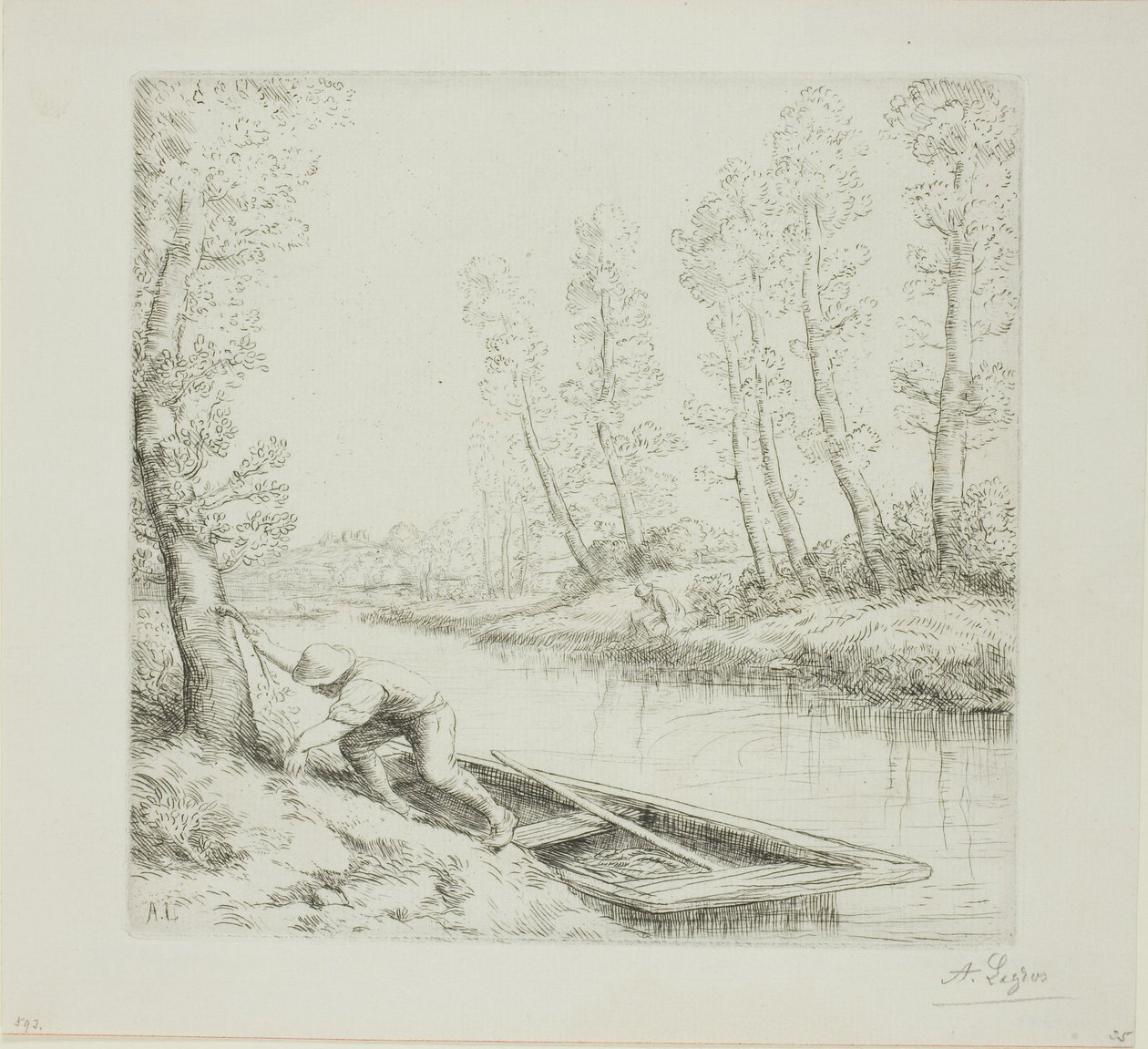 Morgen am Fluss von Alphonse Legros