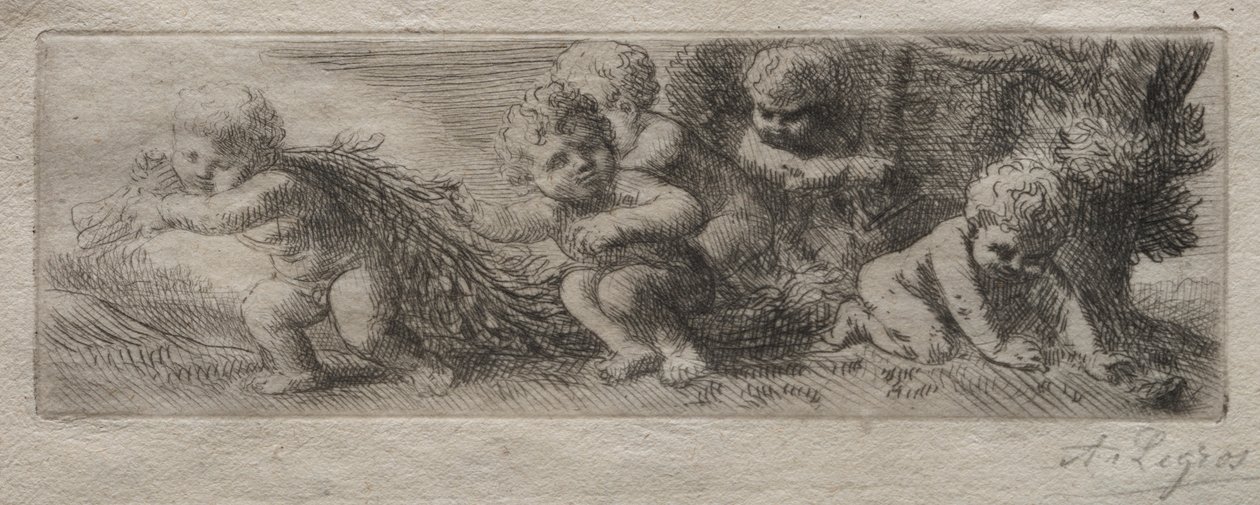 Platte für den Deckel einer Stiftbox von Alphonse Legros