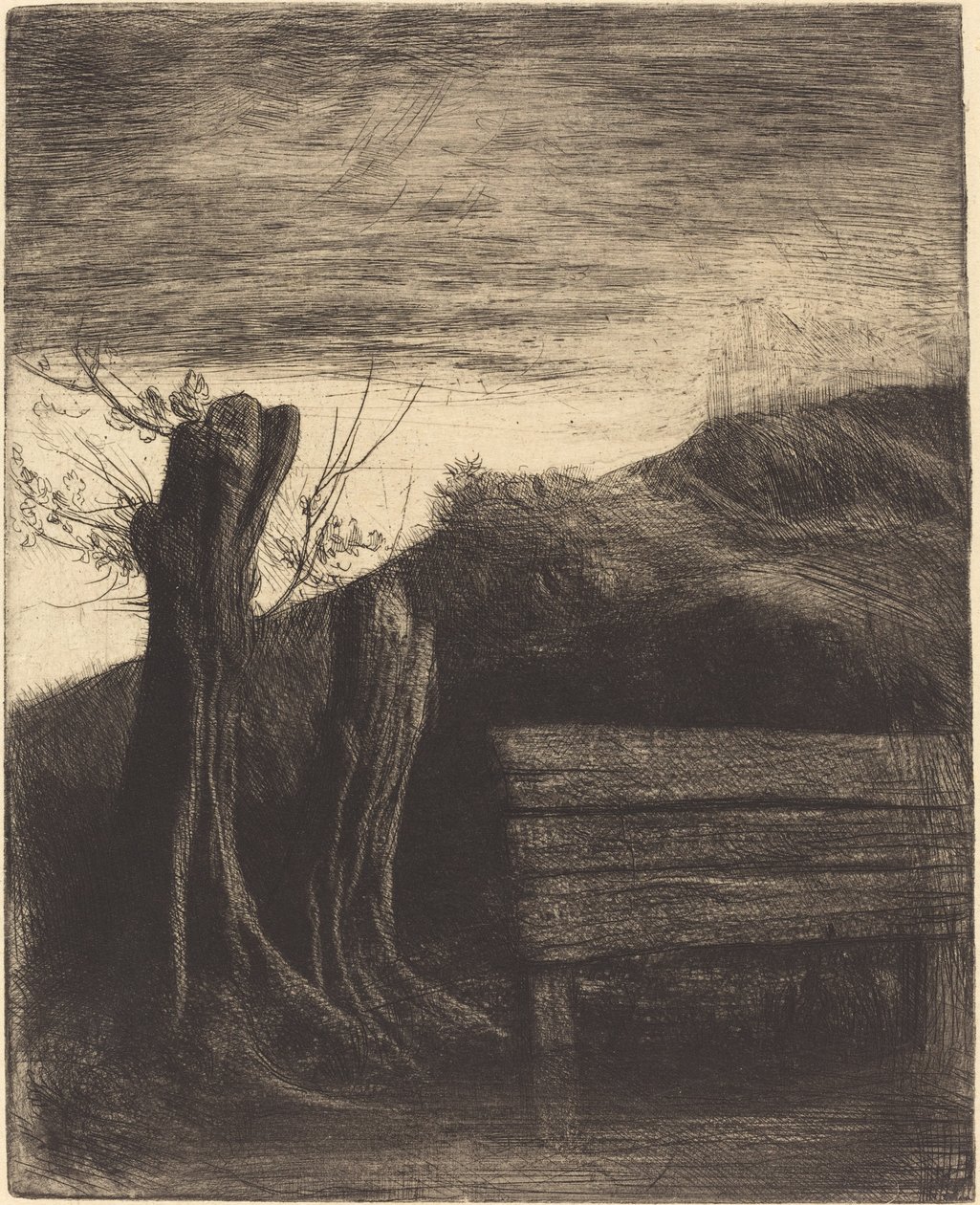 Kopfweiden (Les saules tetards) von Alphonse Legros