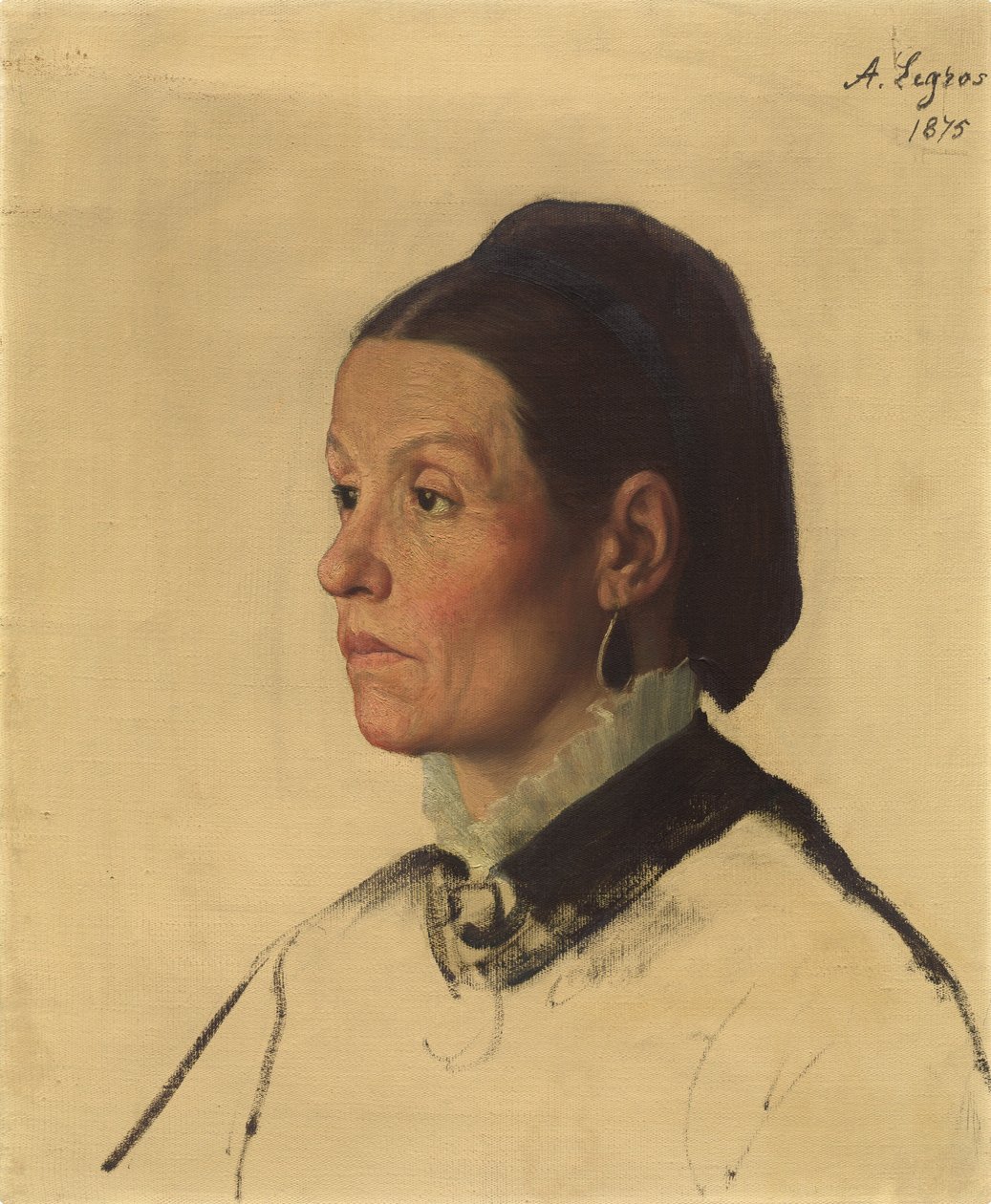 Porträt einer Frau, 1875 von Alphonse Legros