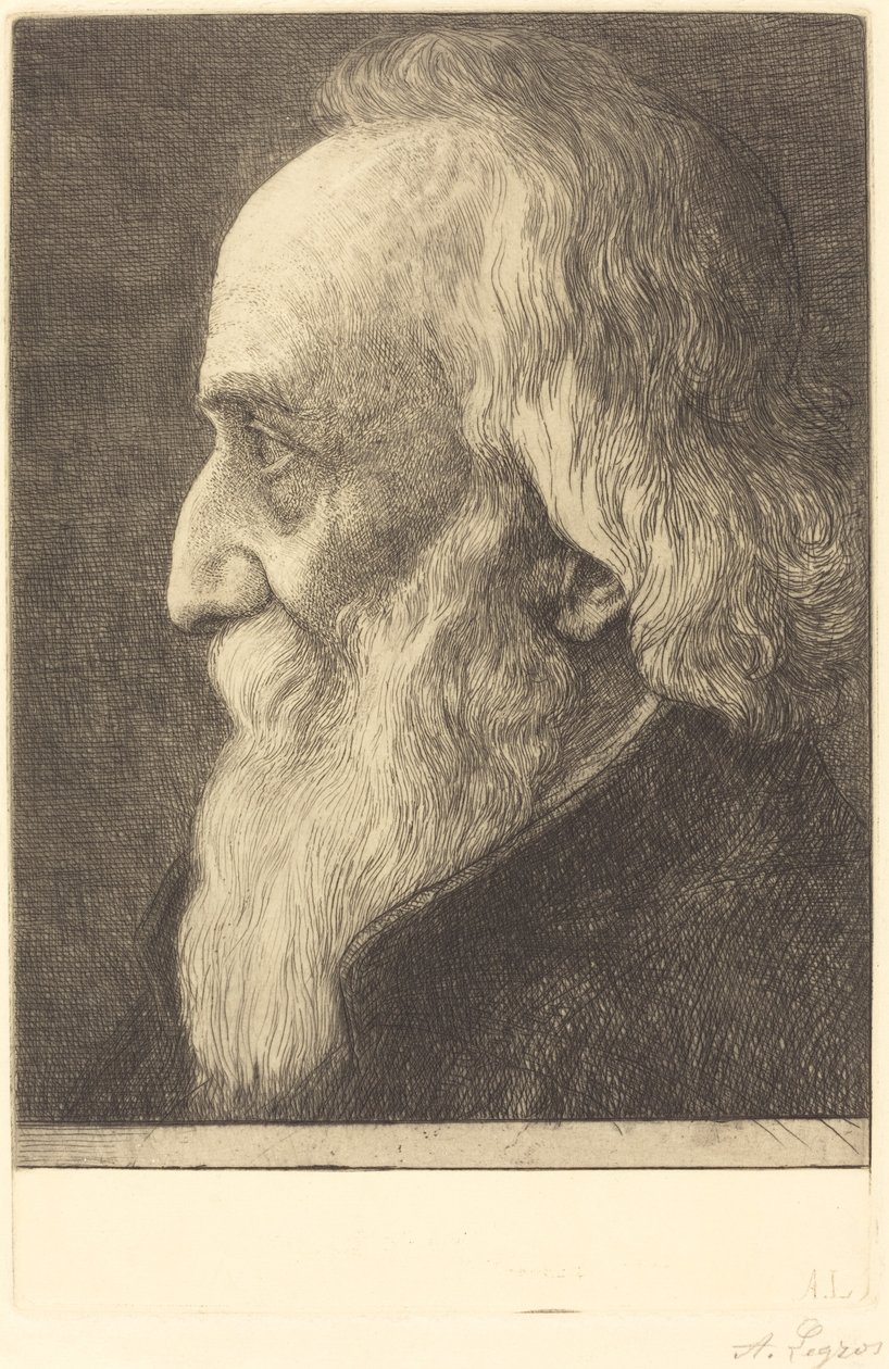 Selbstporträt, 13. Platte von Alphonse Legros