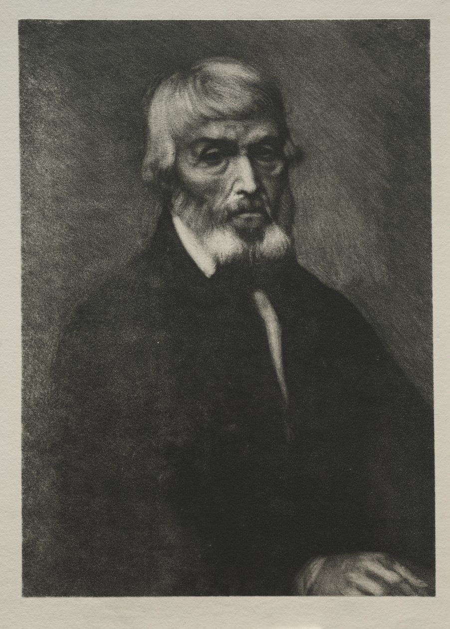 Kleines Porträt von Thomas Carlyle von Alphonse Legros