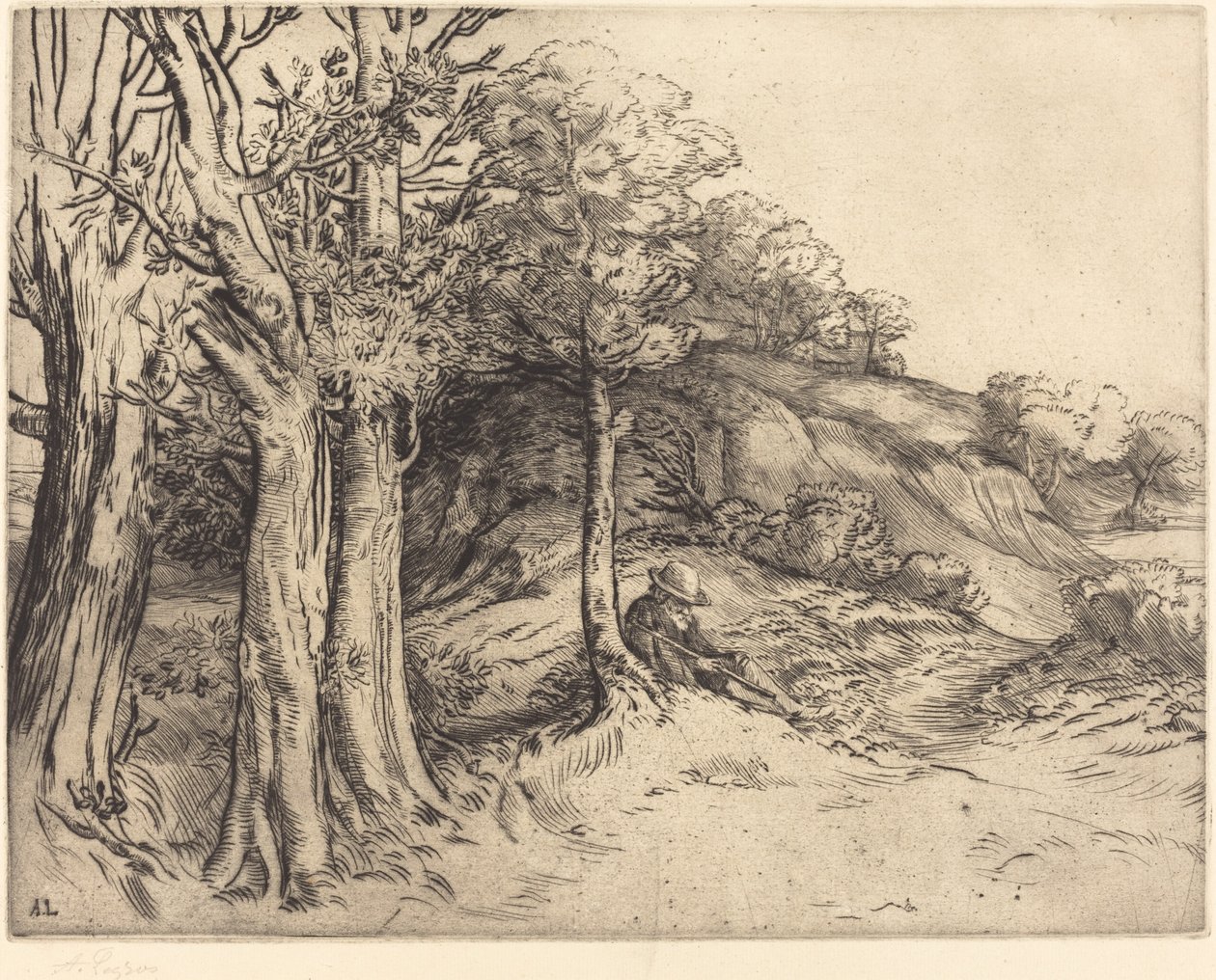Einsamkeit (Landschaft) von Alphonse Legros