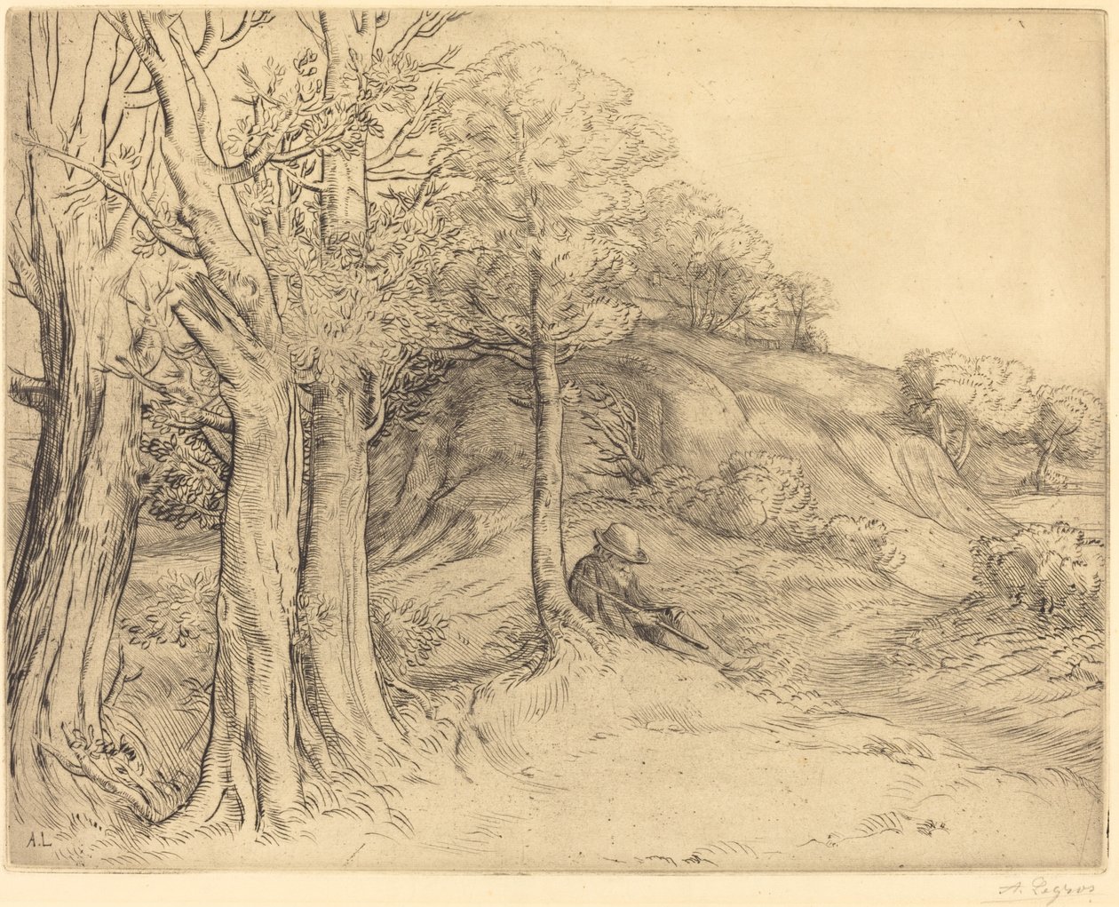 Einsamkeit Einsamkeit Landschaft von Alphonse Legros