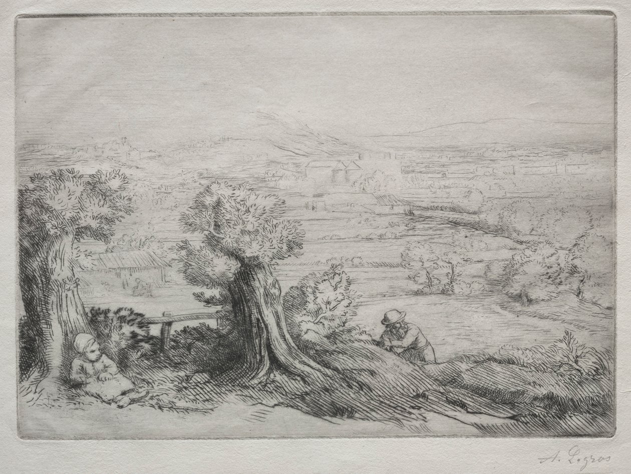 Souvenir einer Tal in Burgund von Alphonse Legros