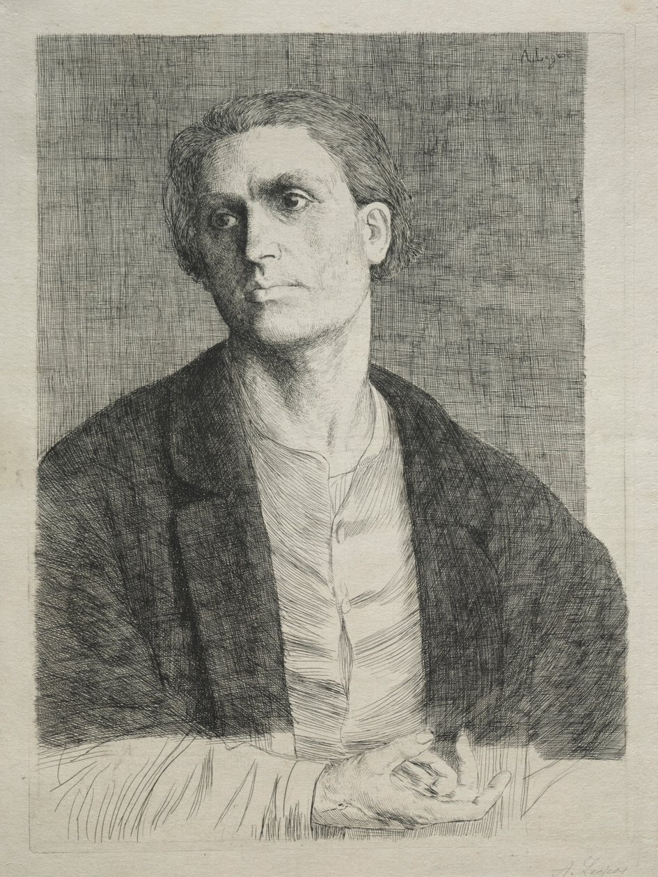 Studie eines Männerkopfes von Alphonse Legros