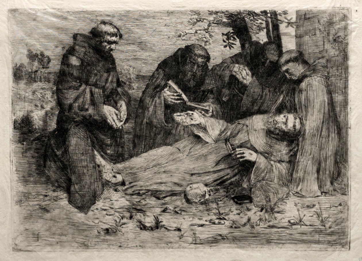 Der Tod des Heiligen Franziskus von Alphonse Legros