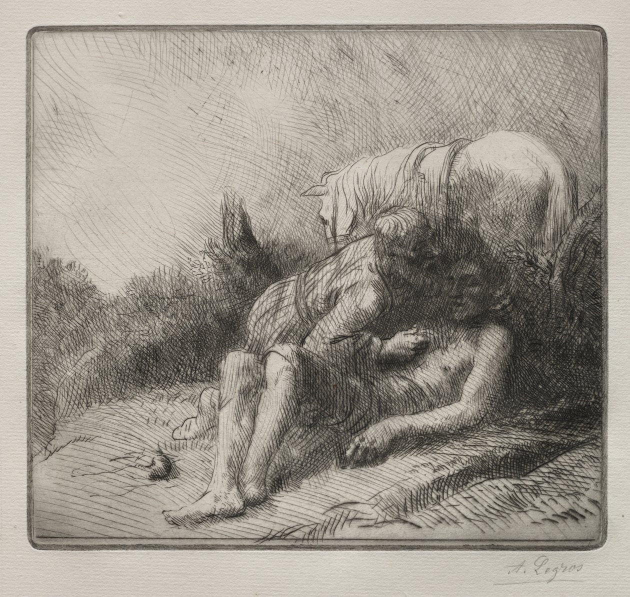 Der barmherzige Samariter von Alphonse Legros
