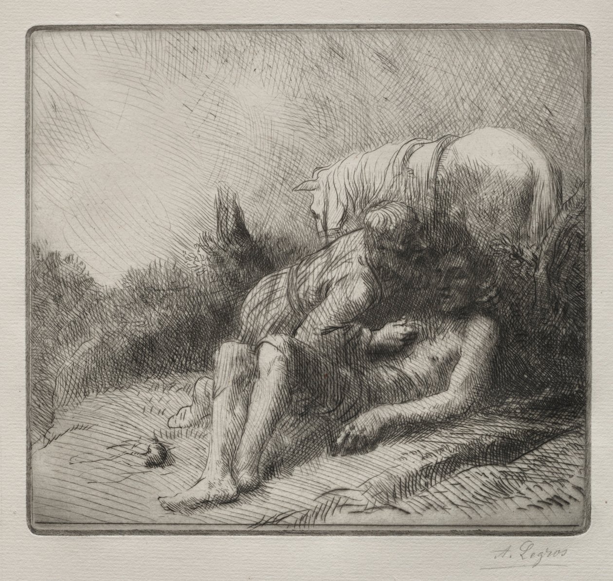 Der barmherzige Samariter von Alphonse Legros