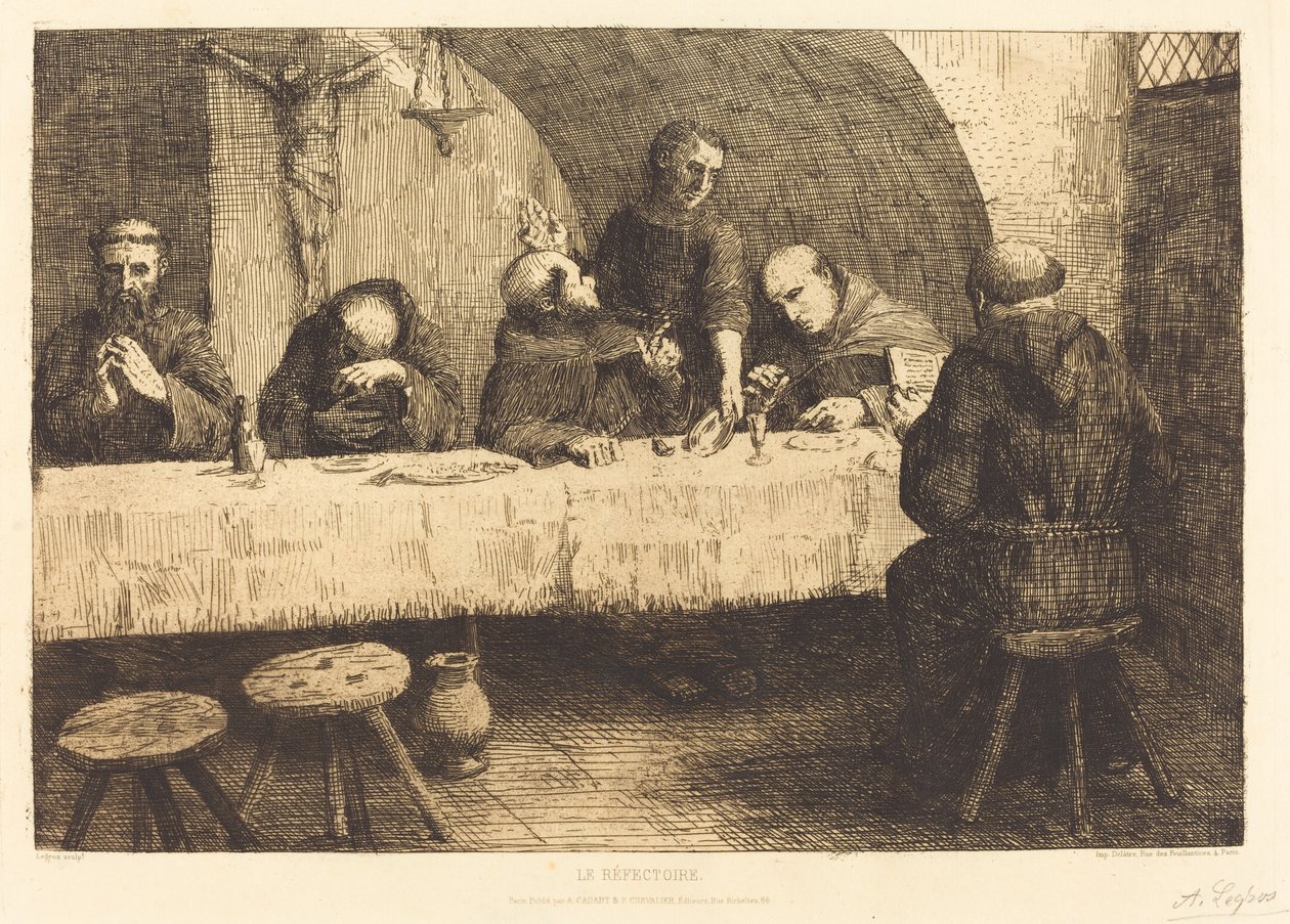 Das Refektorium Le refectoire von Alphonse Legros