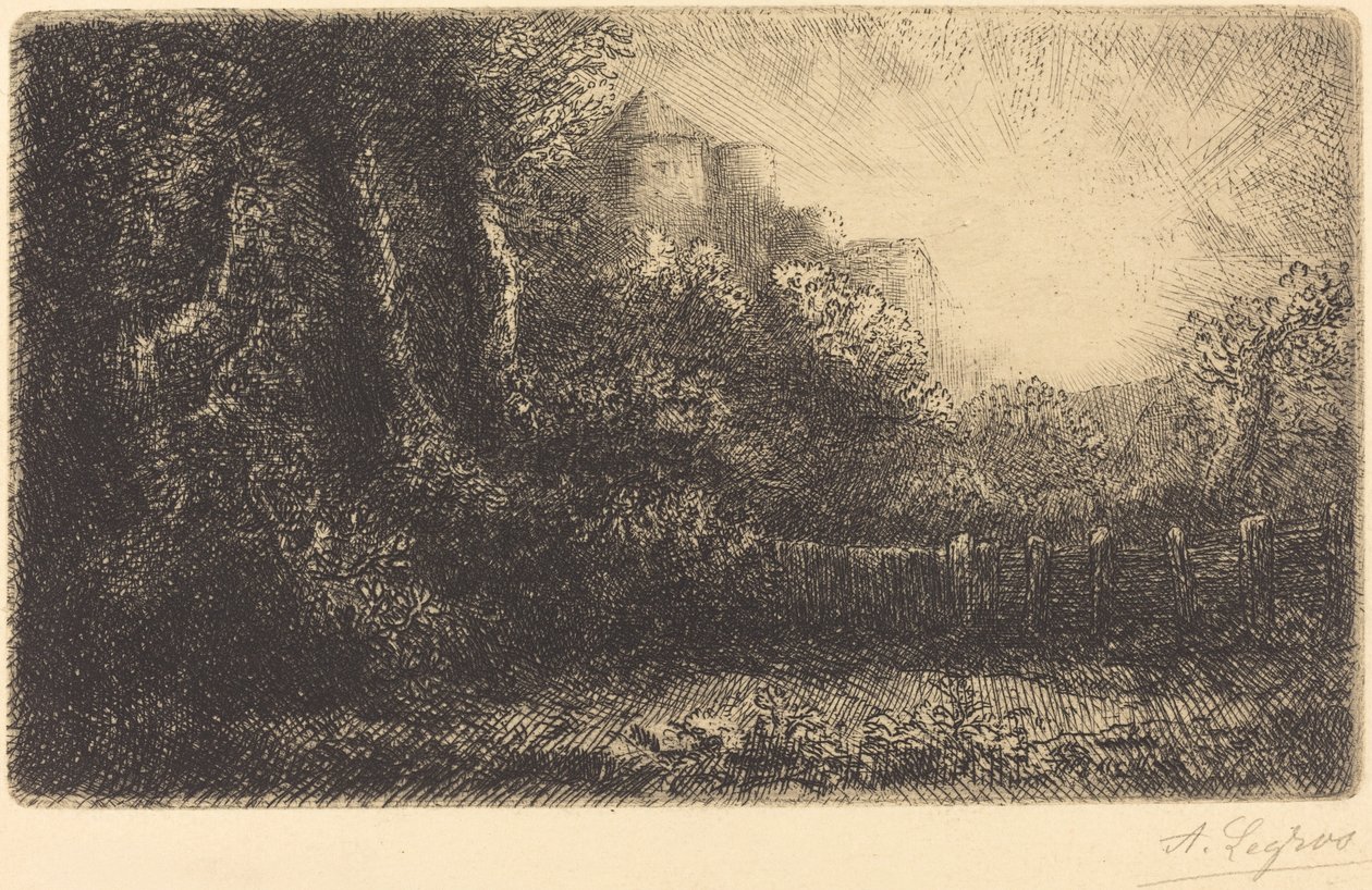 Ansicht eines Schlosses (Chateau de Poillet) von Alphonse Legros