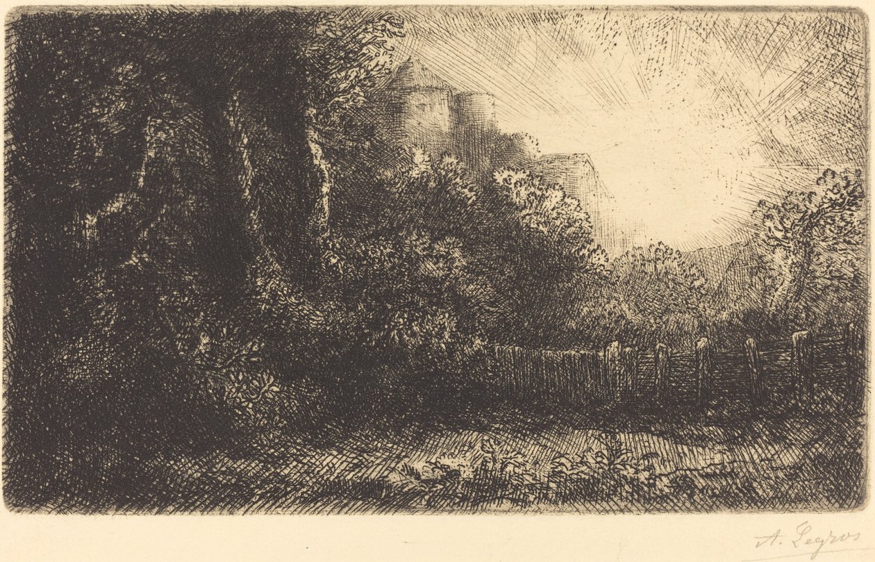 Ansicht eines Schlosses Chateau de Poillet von Alphonse Legros