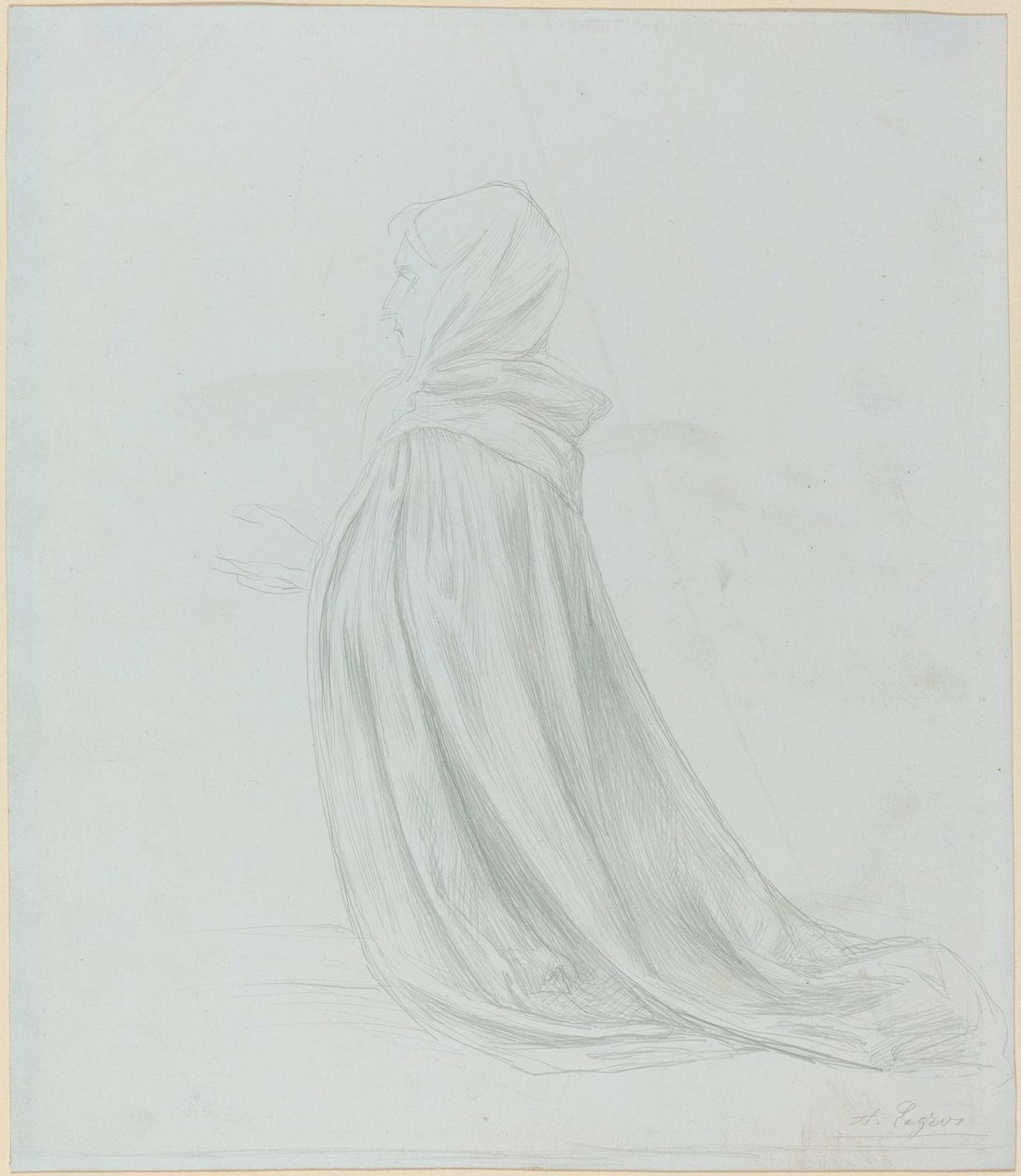 Frau im Mantel von Alphonse Legros