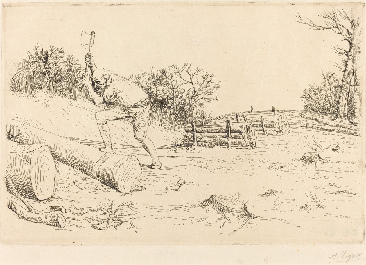 Holzfäller (Le bucheron) von Alphonse Legros