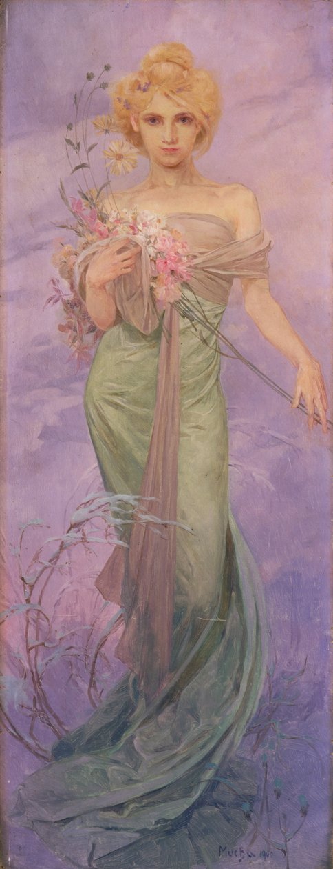 Frühling von Alphonse Mucha
