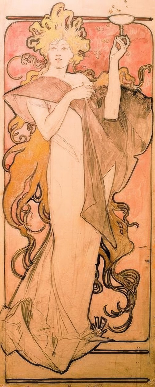 Champagne Ruinart von Alphonse Mucha