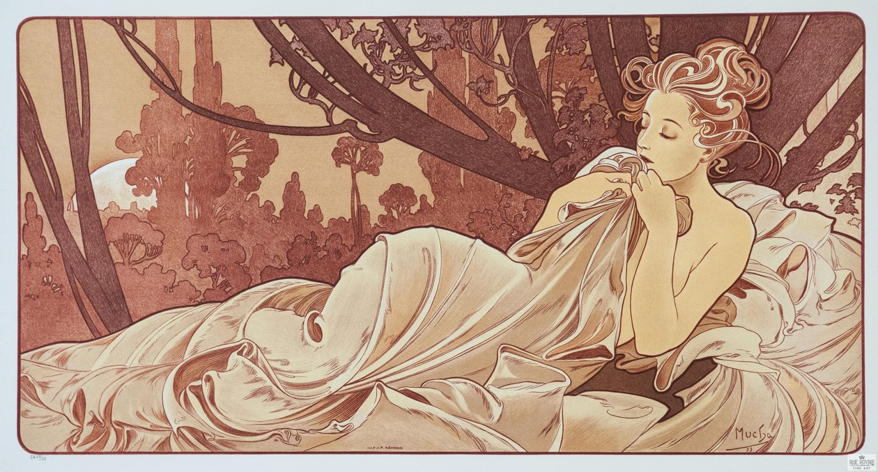 Abenddämmerung von Alphonse Mucha