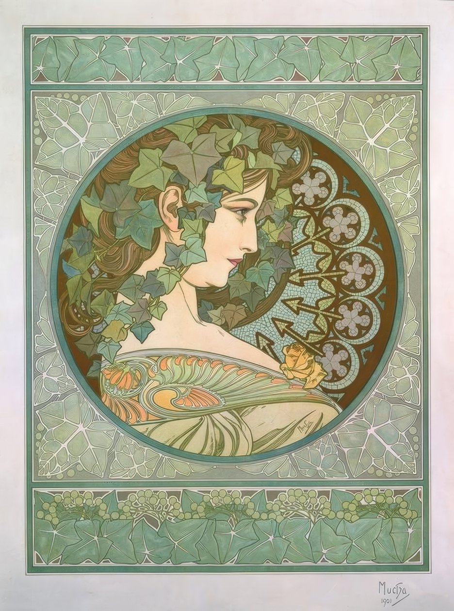 Efeu von Alphonse Mucha
