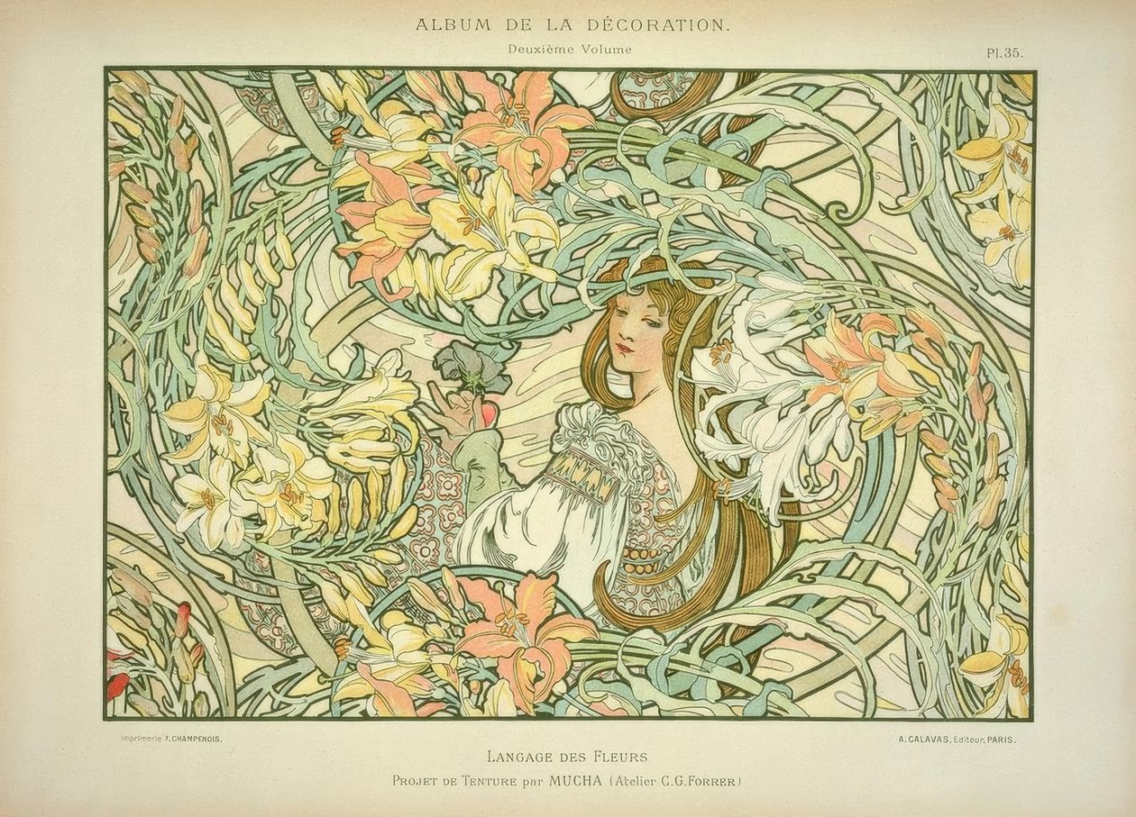 Lilie von Alphonse Mucha