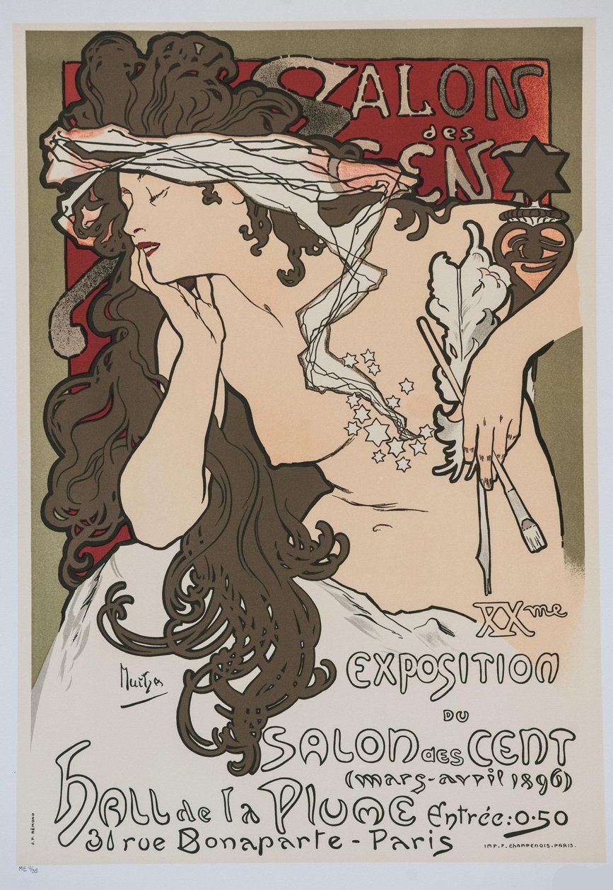 XXème Ausstellung des Salon des Cent, 1896 von Alphonse Mucha