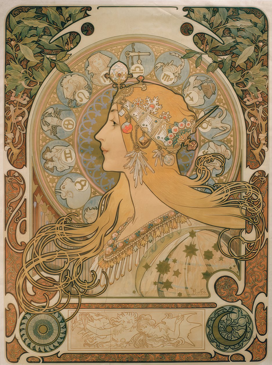 Zodiak von Alphonse Mucha