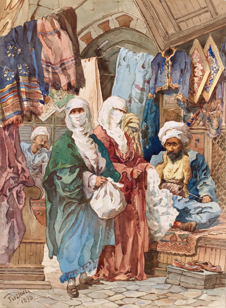 Der Seidenbasar von Amadeo Preziosi