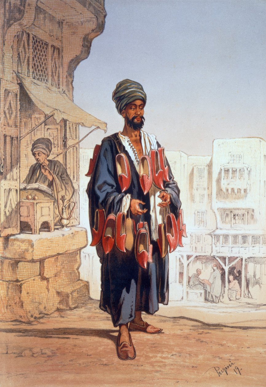 Der Pantoffelverkäufer, 1862 von Amadeo Preziosi