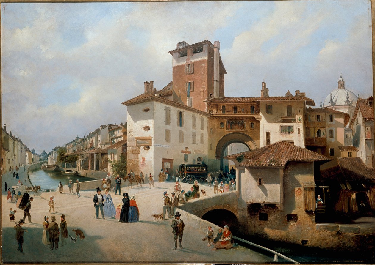 Ansicht des Ticinese Tors, Mailand von Ambrogio Fermini