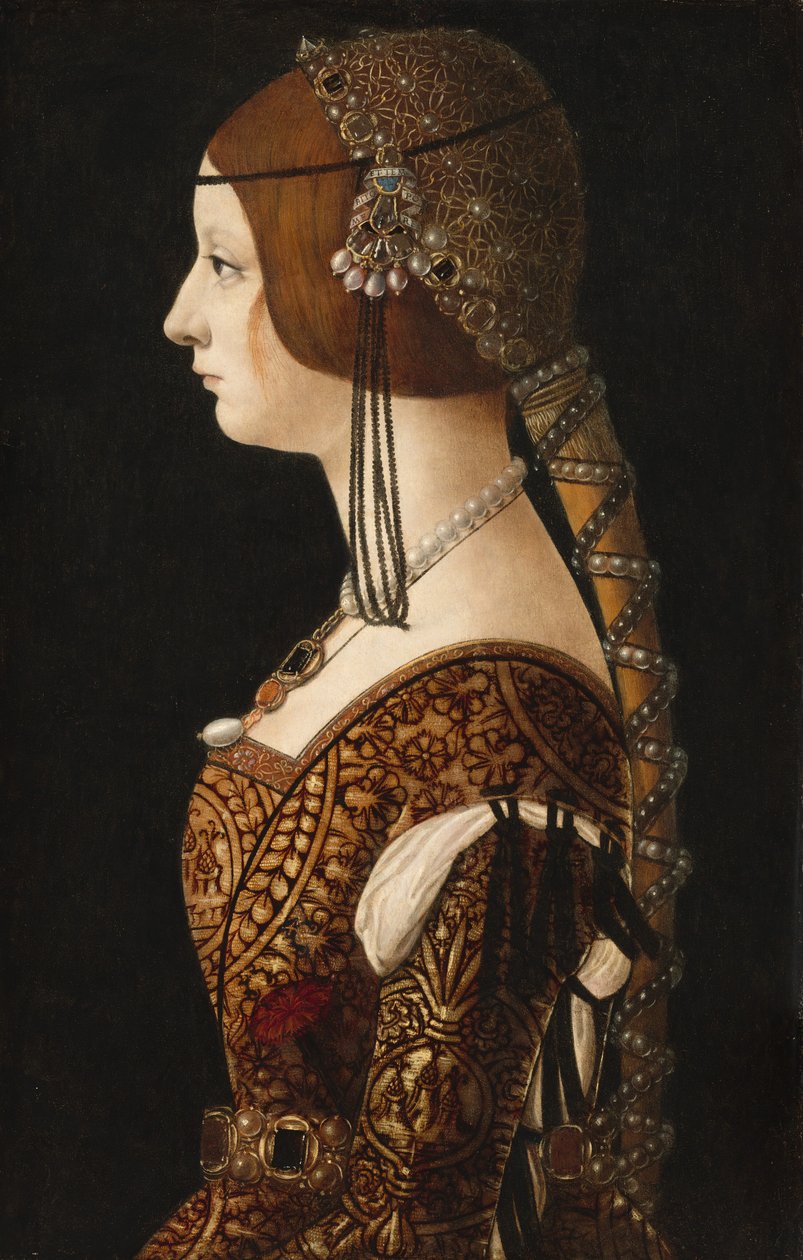 Bianca Maria Sforza, wahrscheinlich 1493 von Ambrogio de Predis
