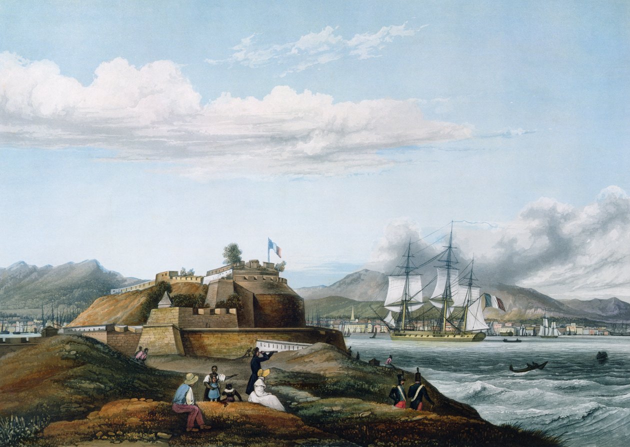 Ansicht von Fort Royal, Martinique von Ambroise Louis Garneray