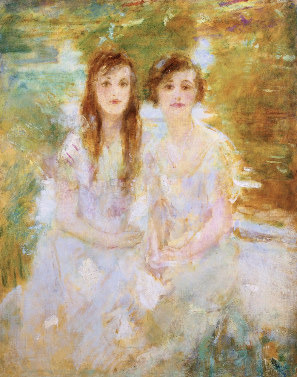 Studie von zwei jungen Mädchen von Ambrose McEvoy
