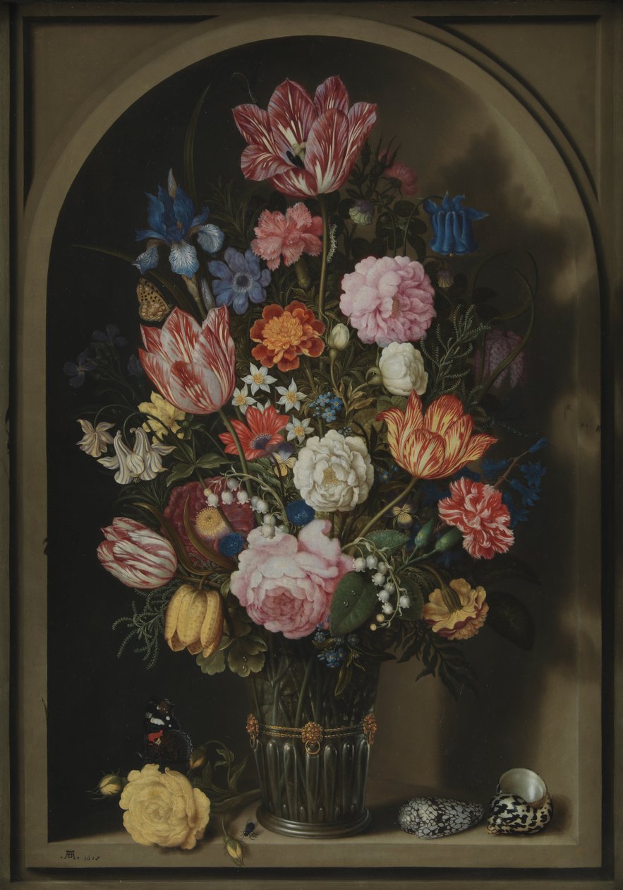 Blumenstrauß in einer Steinnische von Ambrosius the Elder Bosschaert