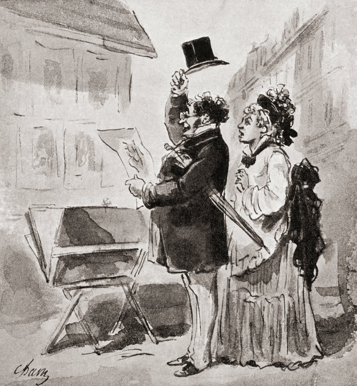 Der begeisterte Sammler, aus The Quest of The Print, veröffentlicht 1932 von Amédée de Noé