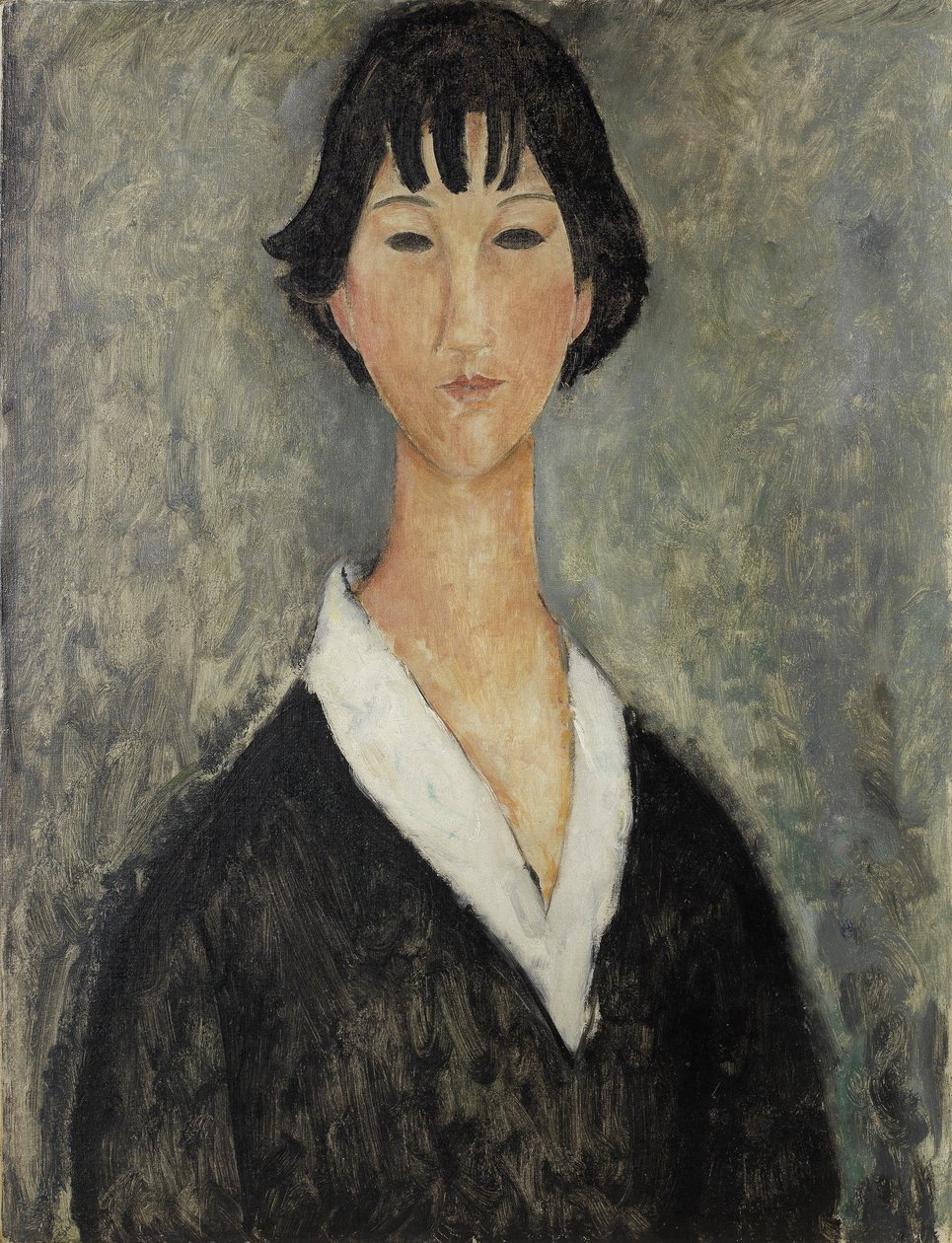 Junges Mädchen mit schwarzen Haaren von Amedeo Modigliani