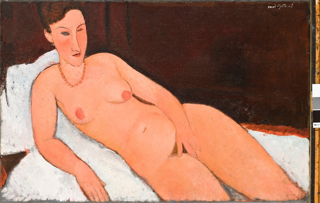 Akt mit Korallenkette von Amedeo Modigliani