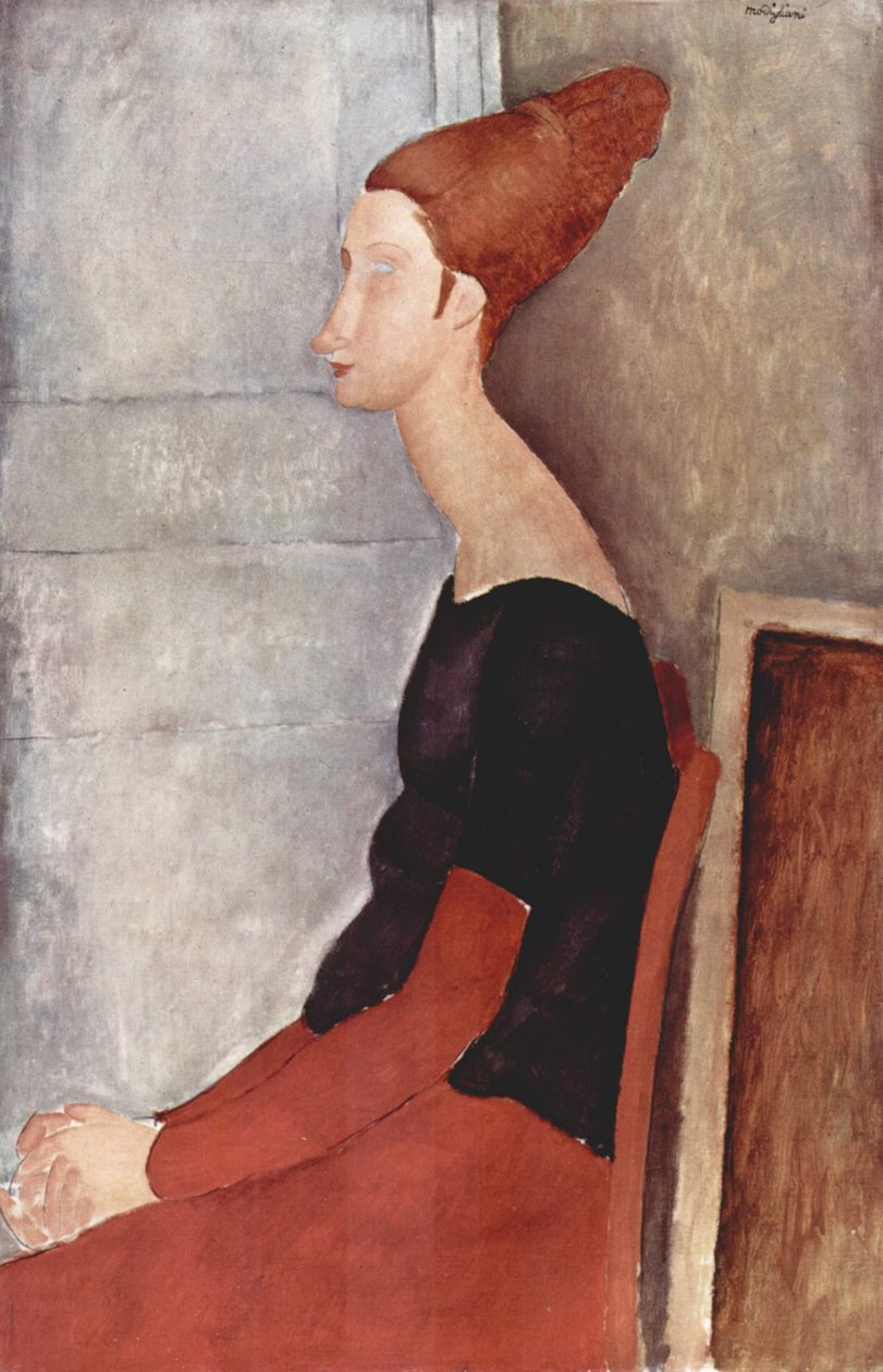 Porträt der Jeanne Hébuterne in dunkler Kleidung von Amedeo Modigliani