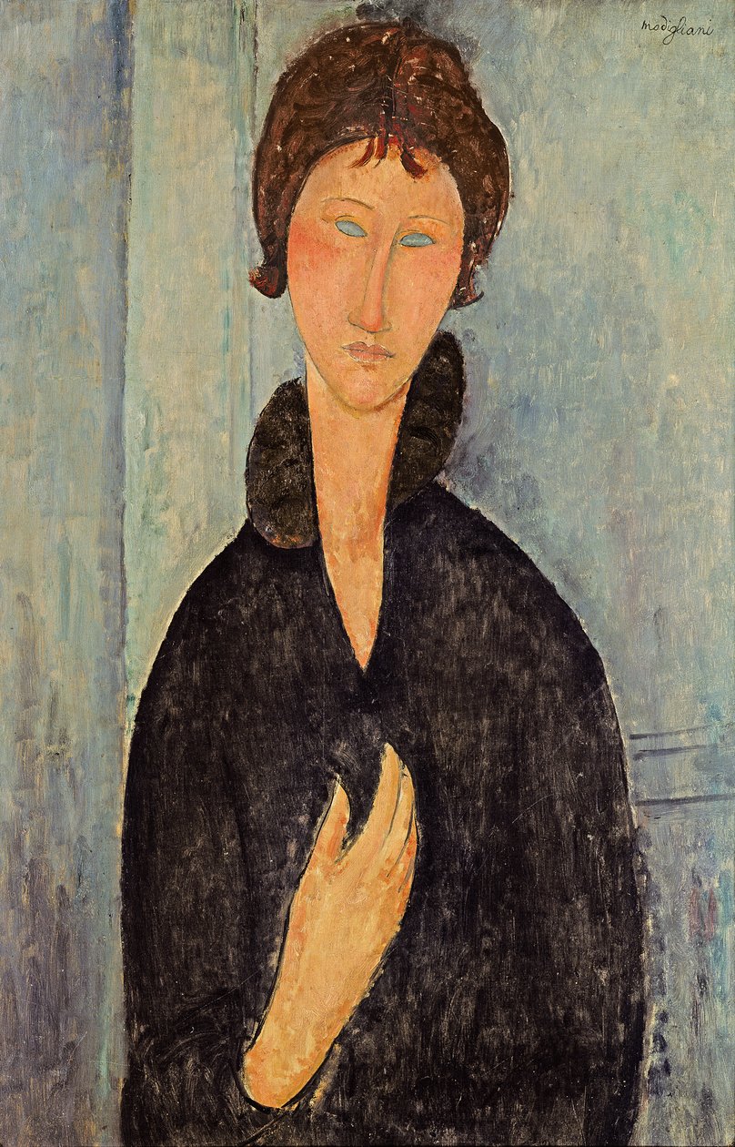 Frau mit blauen Augen, ca. 1918 von Amedeo Modigliani